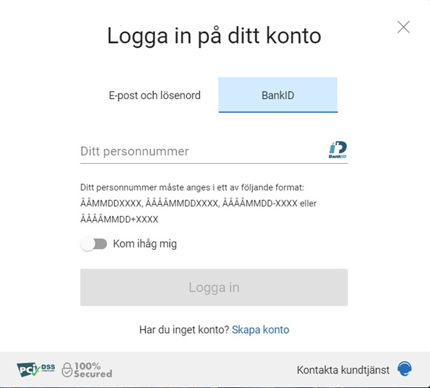 Hur du loggar in - NordicBet