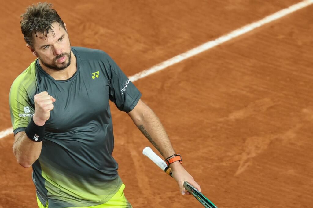 Stan Wawrinka på Roland Garros i Paris.